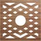 Ekena Millwork Chevron Wood Fretwork Pierced Ceiling Medallion, Walnut, 16"OD x 4 1/8"ID x 1/4"T CMWP16X16X0250CHWA - alternate 1